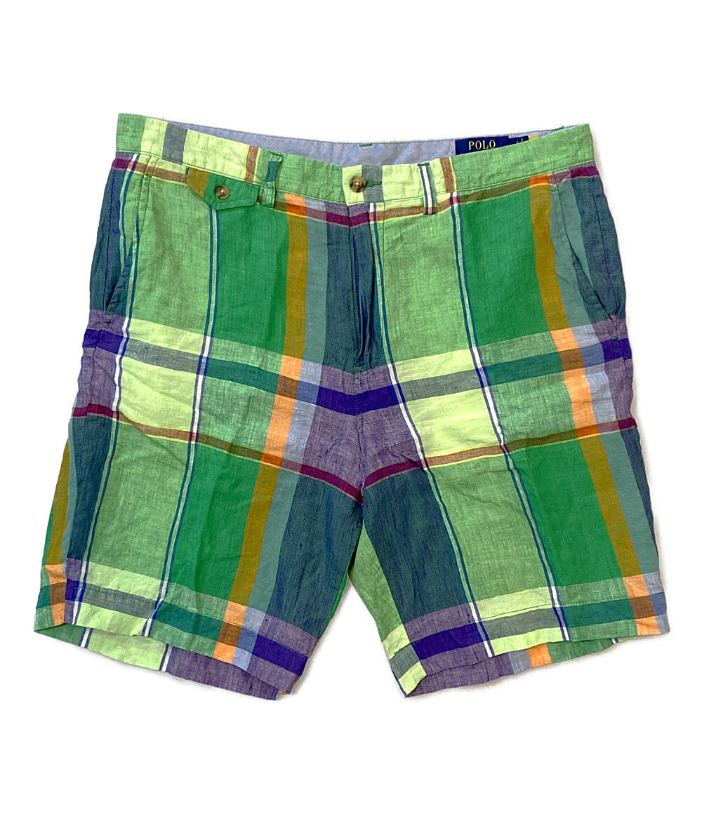 ラルフローレン  パンツ マドラスチェック リネンショーツ CLASSIC FIT      メンズ SIZE 34  RALPH LAUREN