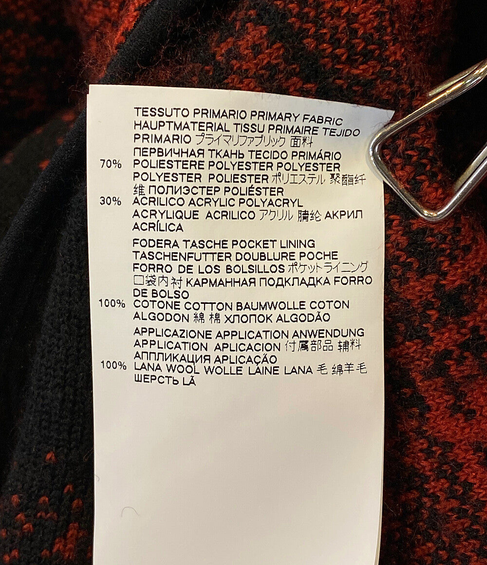 DSQUARED2 ボアジャケット フーデット ジップアップ CHECK PATCH ZIP HOODIE 21aw メンズ SIZE L ディースクエアード