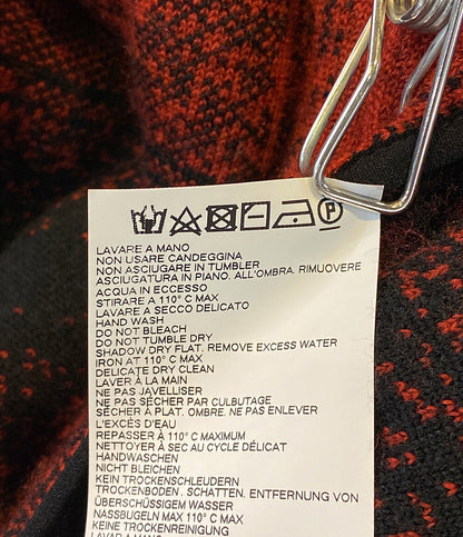 DSQUARED2 ボアジャケット フーデット ジップアップ CHECK PATCH ZIP HOODIE 21aw メンズ SIZE L ディースクエアード