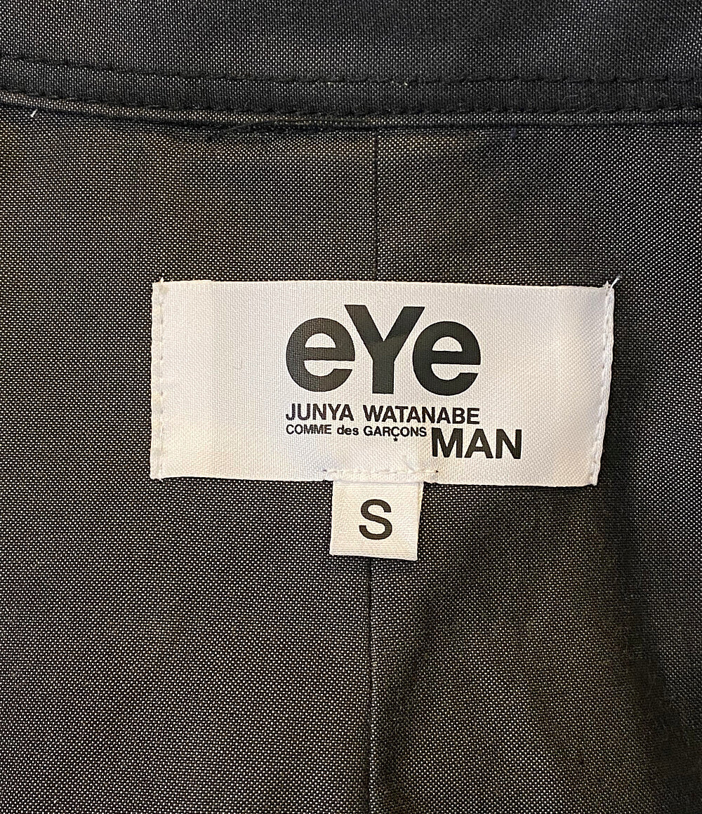 アイコムデギャルソンジュンヤワタナベマン  レザー切替ウールチェックシャツ 19AW    WD-B911 メンズ SIZE S  eye COMME des GARCONS JUNYA WATANABE