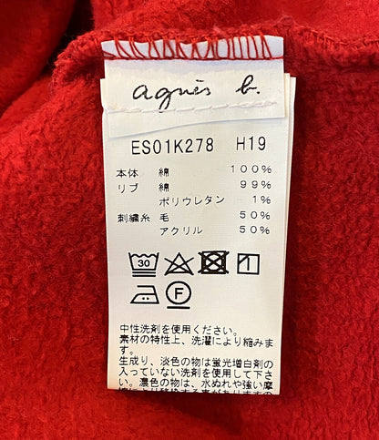 アニエスベー  スウェットシャツ ABロゴ刺繍 レッド     ES01K278 メンズ SIZE 1  Agnes b