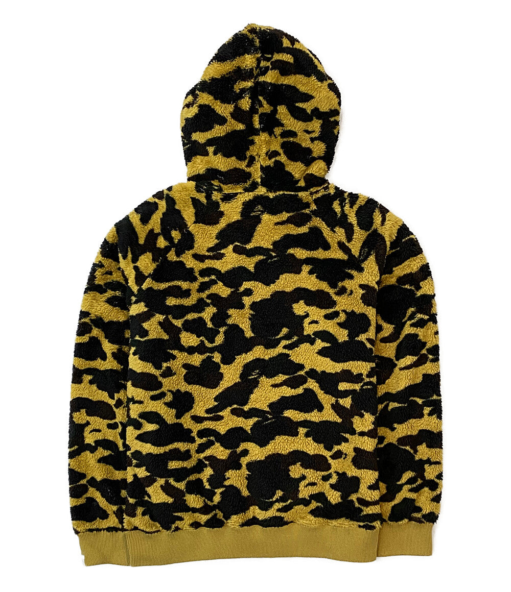 アベイシングエイプ  フリースジャケット レオパード柄 1ST CAMO BOA WIDE FULL ZIP HOODIE     001ZPE801023X メンズ SIZE XL  A BATHING APE