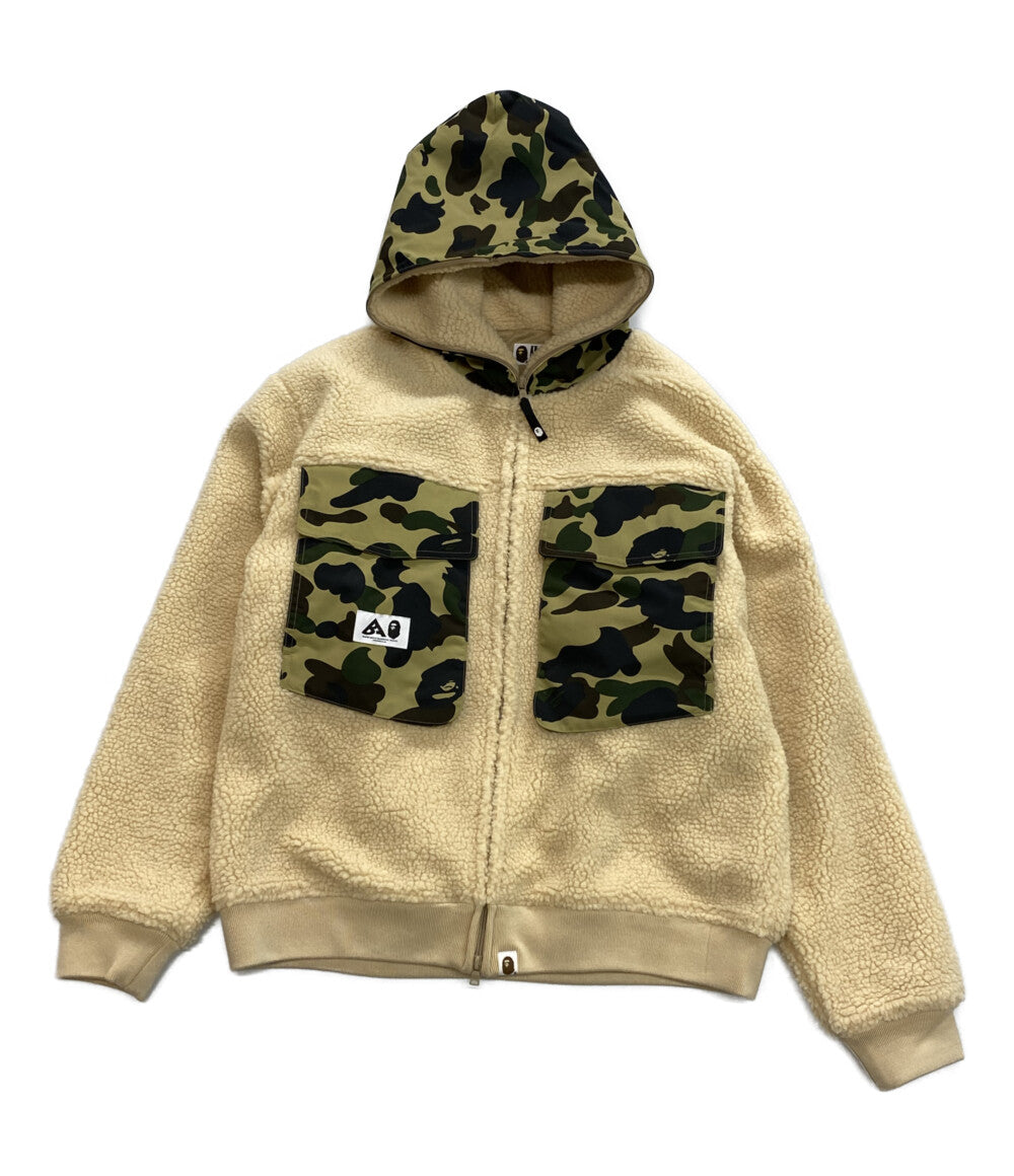 アベイシングエイプ 美品 ボアジャケット BIG POCKET RELAXED FIT BOA JACKET     001LJI801004M メンズ SIZE XL  A BATHING APE