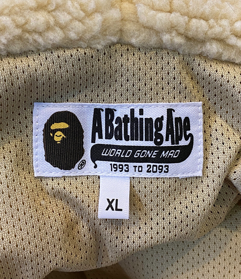 アベイシングエイプ 美品 ボアジャケット BIG POCKET RELAXED FIT BOA JACKET     001LJI801004M メンズ SIZE XL  A BATHING APE