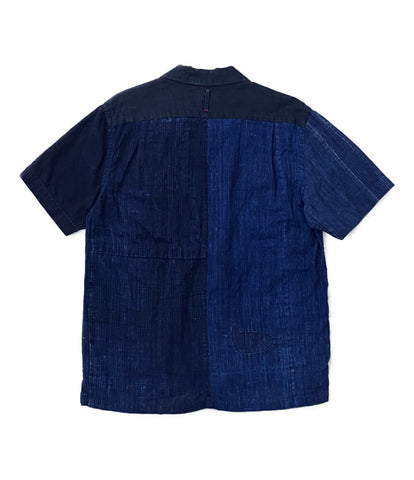 ティグルブロカンテ 半袖シャツ 藍の古布 インディゴ再構築シャツ      メンズ SIZE L  TIGRE BROCANTE
