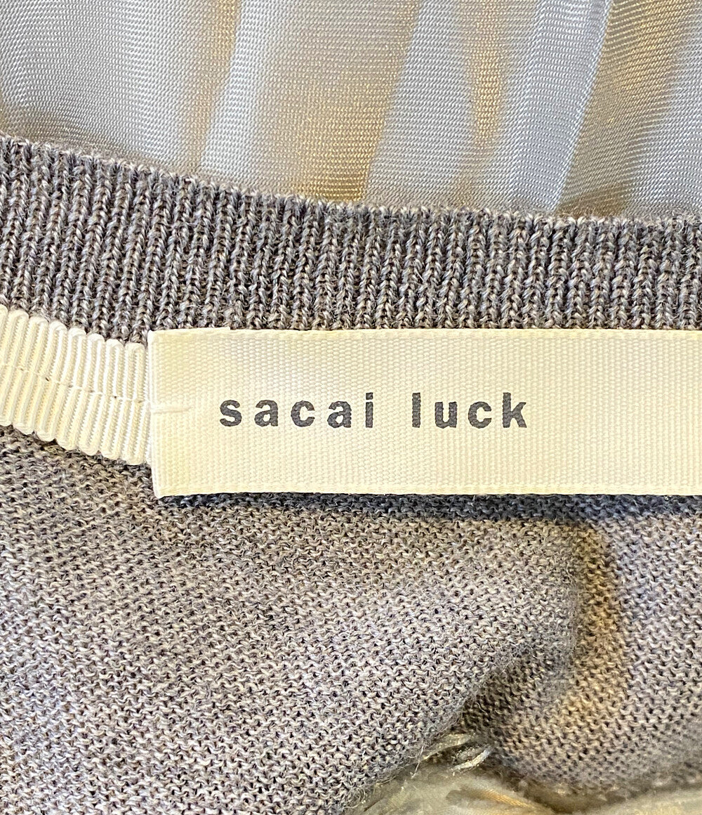 サカイラック  バックフレアニットワンピース     13awlu610 レディース SIZE 3  sacai luck