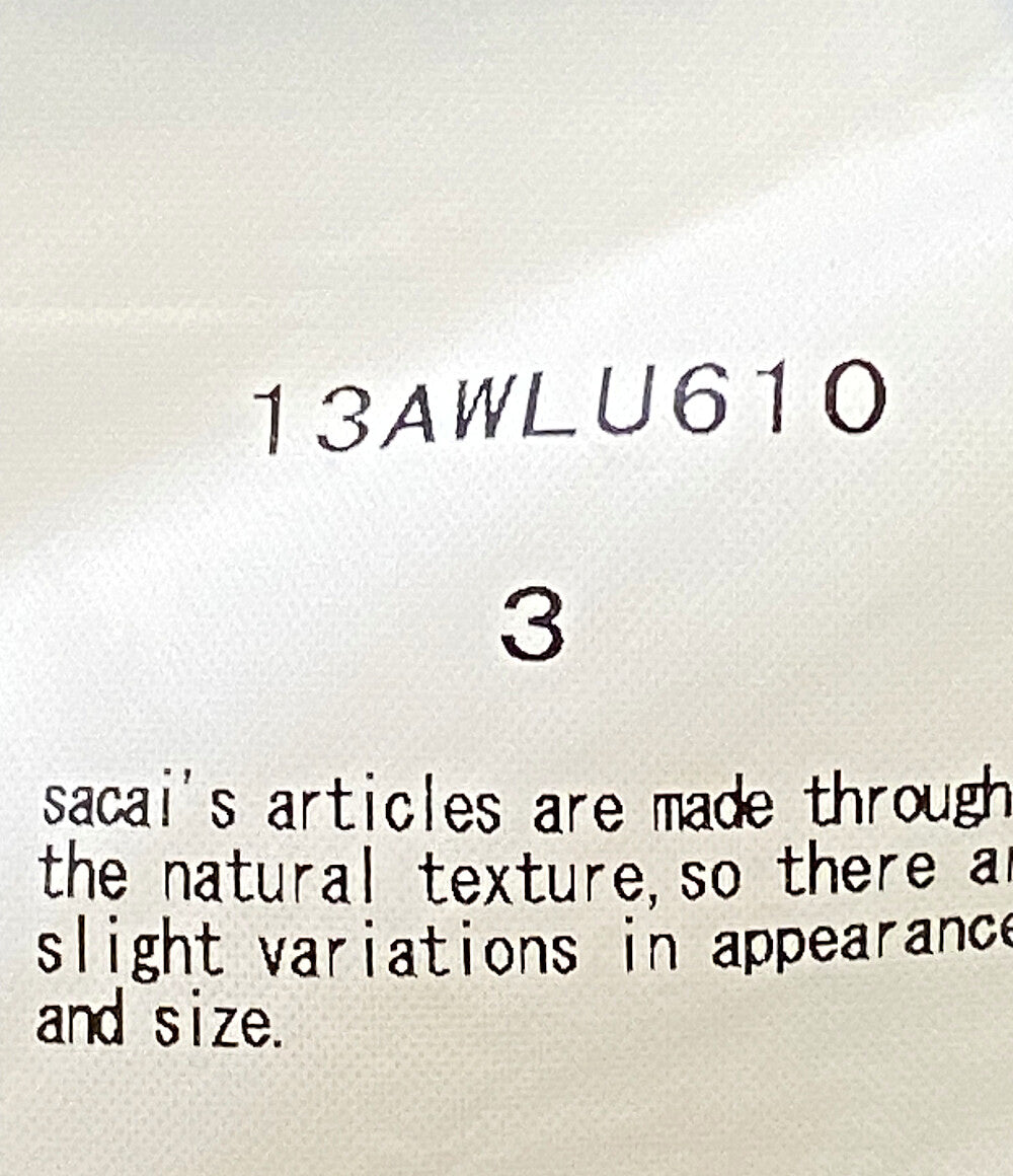 サカイラック  バックフレアニットワンピース     13awlu610 レディース SIZE 3  sacai luck