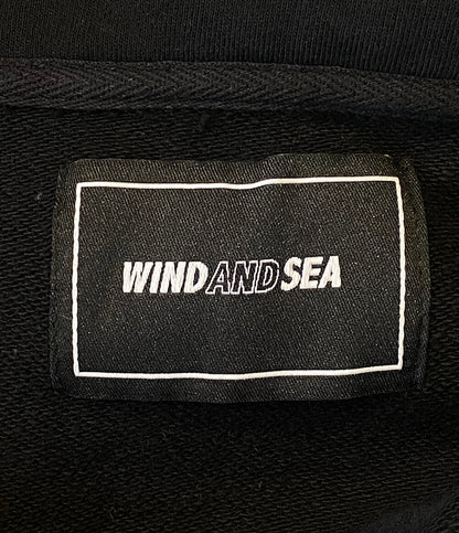 ウィンダンシー スウェットシャツ ハーフジップ ブラック WIND AND SEA H Z Panel PO Sweat     WDS-CS-329 メンズ SIZE M  WIND AND SEA