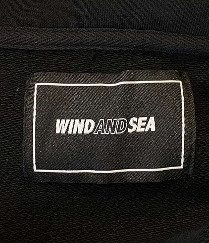 ウィンダンシー スウェットシャツ ハーフジップ ブラック WIND AND SEA H Z Panel PO Sweat     WDS-CS-329 メンズ SIZE M  WIND AND SEA