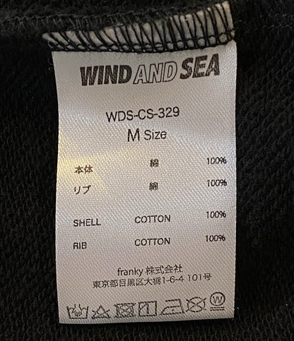 ウィンダンシー スウェットシャツ ハーフジップ ブラック WIND AND SEA H Z Panel PO Sweat     WDS-CS-329 メンズ SIZE M  WIND AND SEA