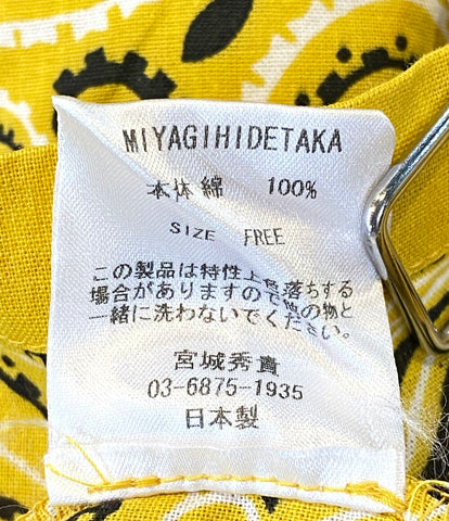ミヤギヒデタカ 半袖シャツ BANDANA shirt yellow      メンズ SIZE FREE  MIYAGIHIDETAKA