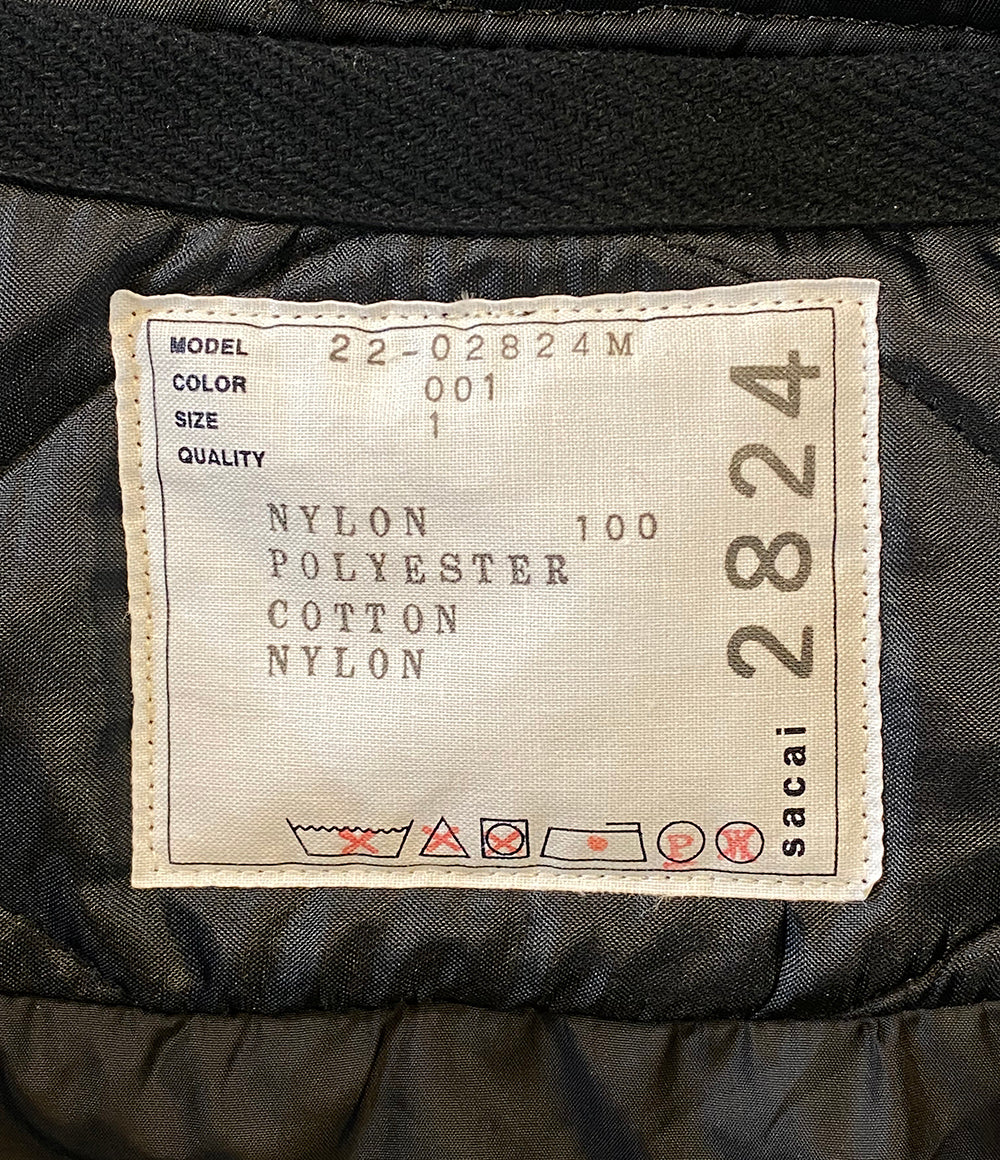 サカイ ブルゾン ジップアップ ブラック Nylon twill mix Blouson 22AW 22-02824M メンズ SIZE 1 sacai
