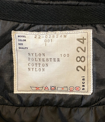 サカイ ブルゾン ジップアップ ブラック Nylon twill mix Blouson 22AW 22-02824M メンズ SIZE 1 sacai