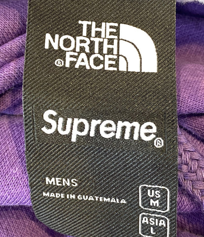 シュプリーム  ザ ノース フェイス スウェットパーカー パープル Pigment Printed Sweatshirt 22AW    NT52200I メンズ SIZE ASIA L  Supreme × THE NORTH FACE