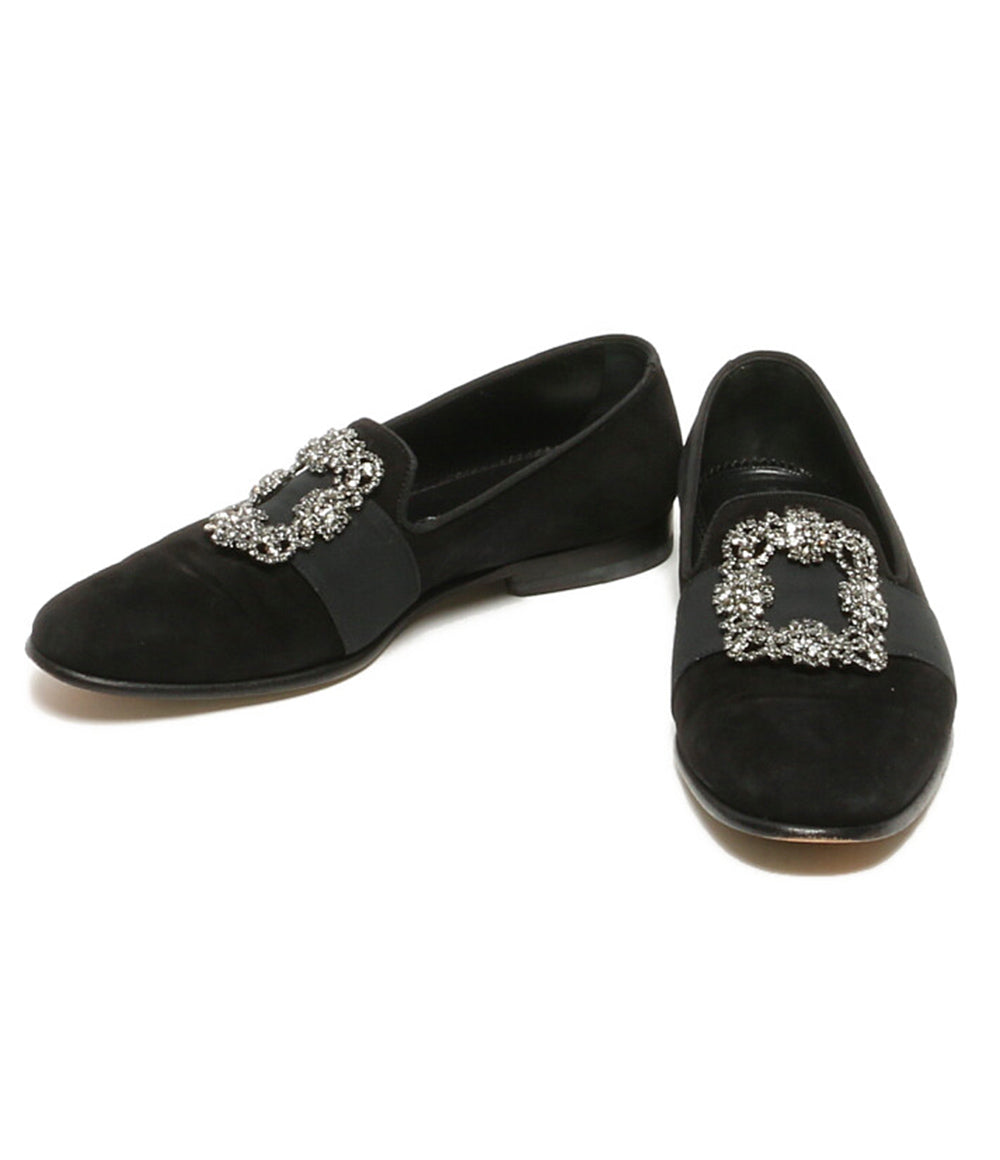 MANOKO BLAHNIK マノロ ブラニク ローファー ビジュ スエード メンズ SIZE 6