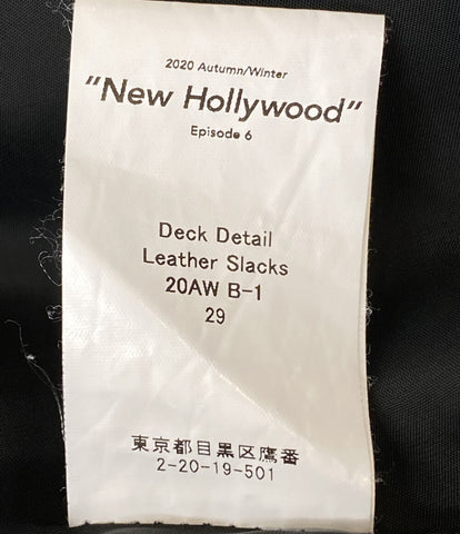 ダイリク パンツ Deck Detail Leather Slacks　レザー 20aw    B-1 メンズ SIZE 29  DAIRIKU