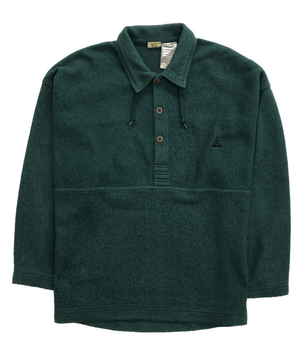 ナイキ エーシージー  フリース ジャケットPULLOVERL S POLO GREEN 90s     メンズ SIZE M  NIKE ACG