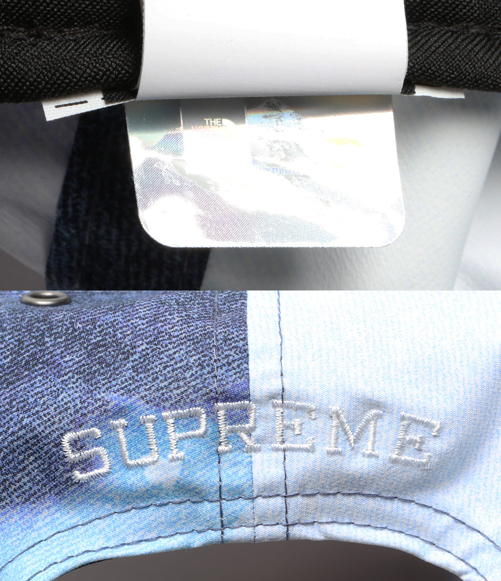 シュプリーム 美品 ザノースフェイス キャップ Bleached Denim Print Cap 19aw    NN521521 メンズ SIZE FREE  Supreme×THE NORTH FACE