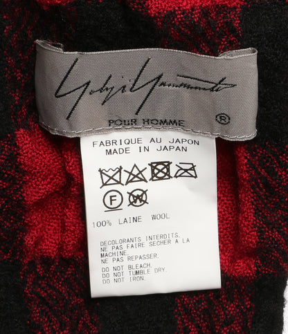 Yohji Yamamoto POUR HOMME ストール SHRINK RESIST WOOL PLAID MUFFLER 20AW HR-L03-169 メンズ SIZE - ヨウジヤマモトプールオム