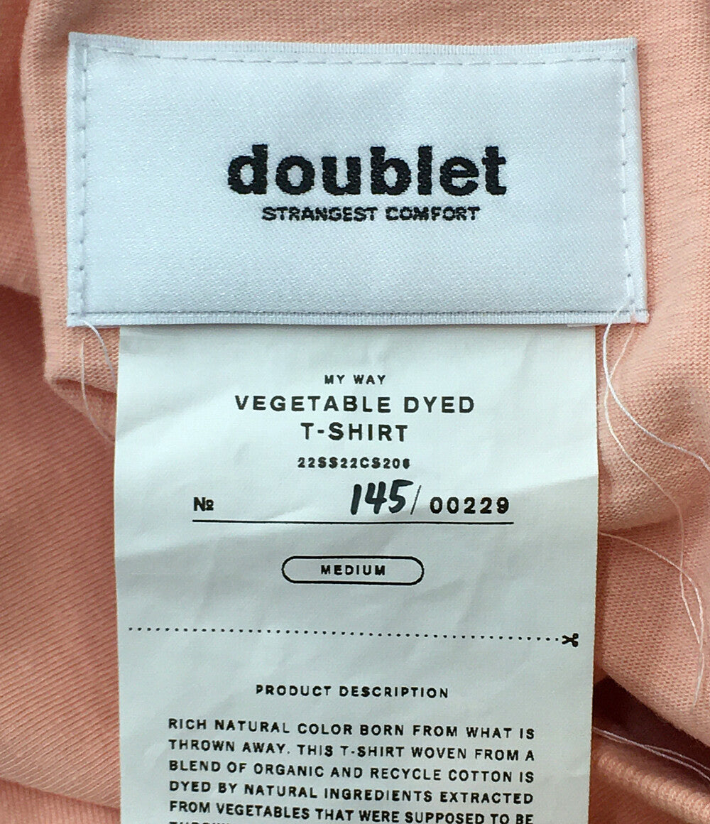 ダブレット 美品 半袖Ｔシャツ VEGETABLE DYED T‐SHIRT PURPLE CABBAGE      メンズ SIZE M  doublet