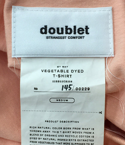 ダブレット 美品 半袖Ｔシャツ VEGETABLE DYED T‐SHIRT PURPLE CABBAGE      メンズ SIZE M  doublet