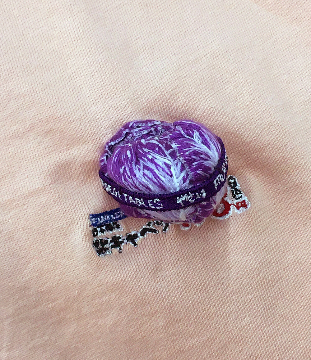 ダブレット 美品 半袖Ｔシャツ VEGETABLE DYED T‐SHIRT PURPLE CABBAGE      メンズ SIZE M  doublet