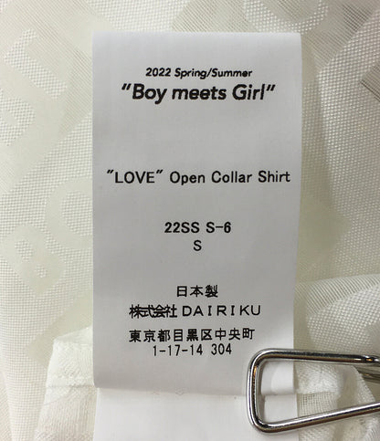 ダイリク 半袖シャツ LOVE Open Collor Shirt 22ss     メンズ SIZE S  DAIRIKU