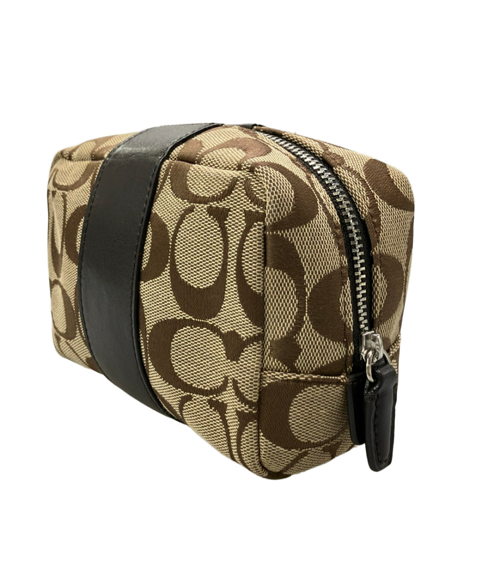美品 COACH ポーチ コスメポーチ シグネチャー F21497 レディース コーチ