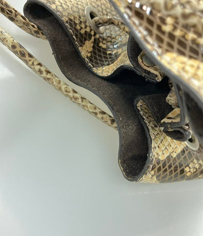 マルコマージ パイソン巾着ショルダーバッグ 肩掛け レディース MARCO MASI