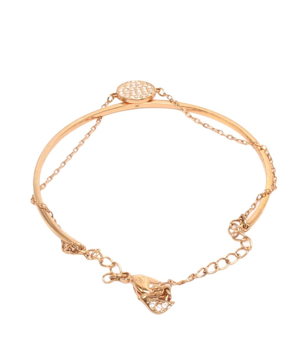 未使用　スワロフスキー　バングル SWAROVSKI - 未使用保管品 スワロフスキー 多重巻き