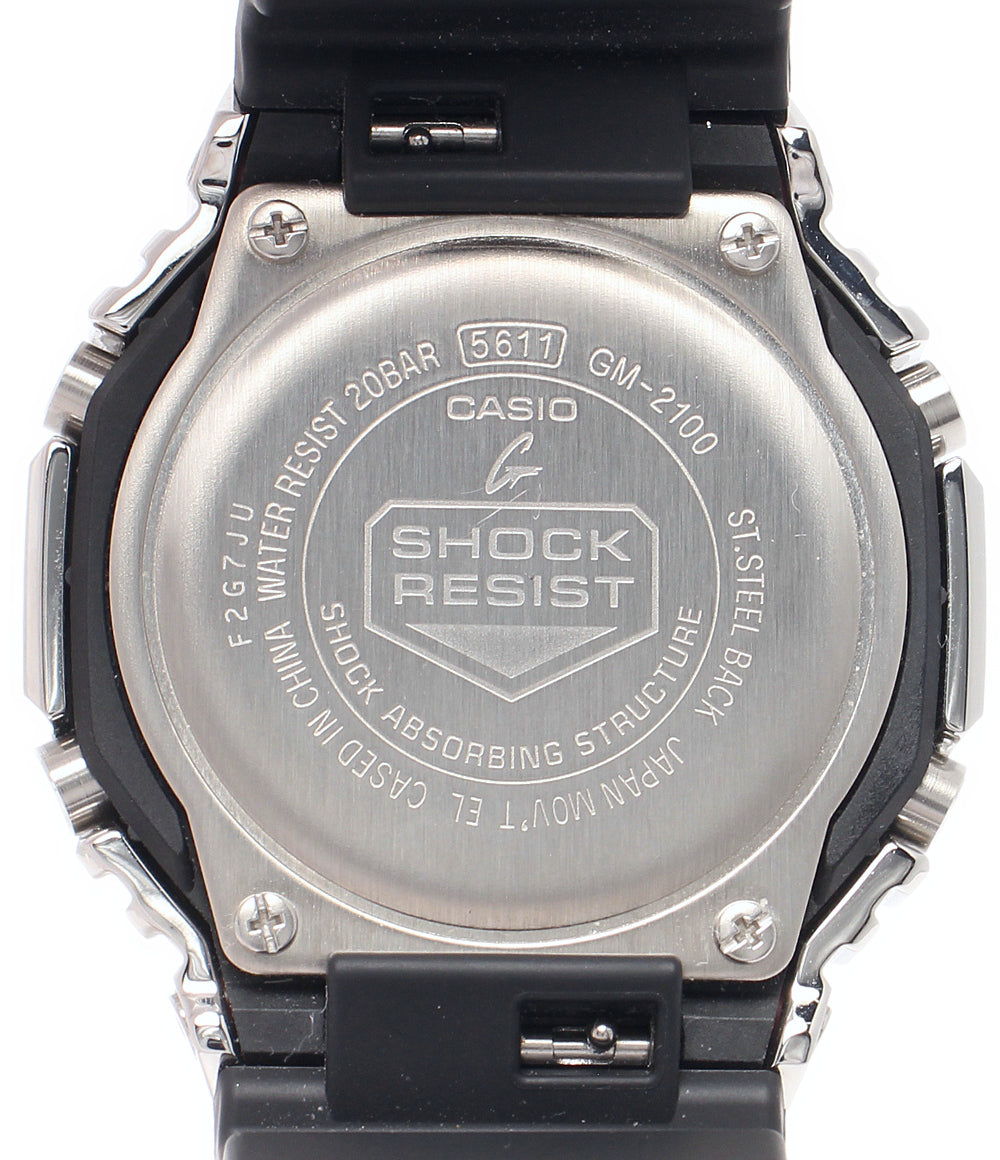 美品 CASIO 腕時計 G-SHOCK クオーツ シルバー GM-2100 メンズ カシオ