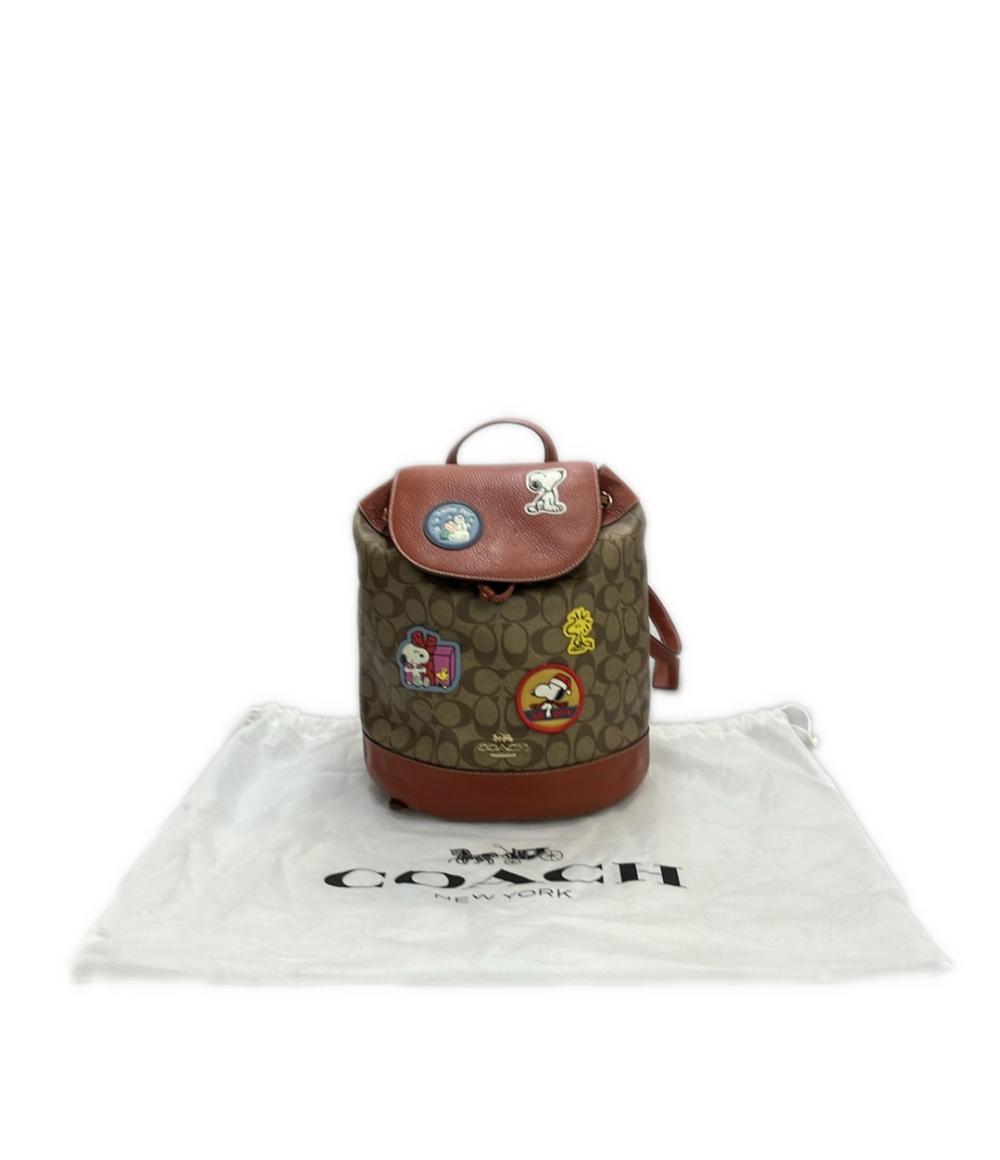 美品 コーチ リュック PEANUTS シグネチャー CE853 レディース COACH
