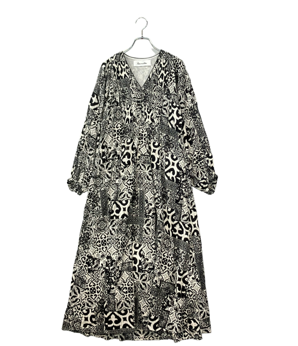 sara mallika 長袖ワンピース パターン レディース SIZE S サラマリカ