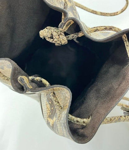 マルコマージ パイソン巾着ショルダーバッグ 肩掛け レディース MARCO MASI