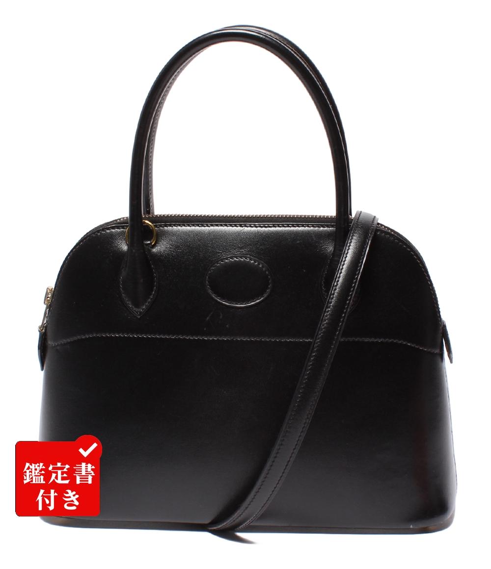 エルメス 2way ハンドバッグ ショルダーバッグ 肩掛け □A刻印 ゴールド金具 ボックスカーフ ボリード27 レディース HERMES