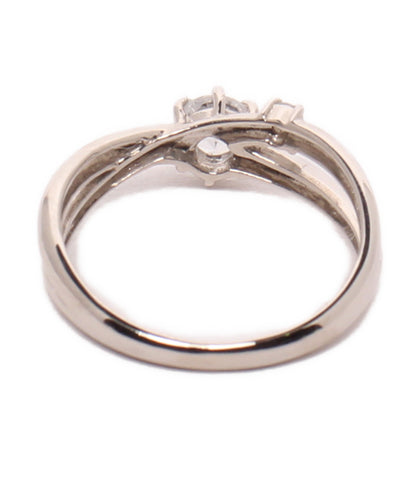 美品 Scarabe リング 指輪 Pt950 ホワイトサファイア ダイヤ 0.03ct レディース SIZE 9号 スカラベ