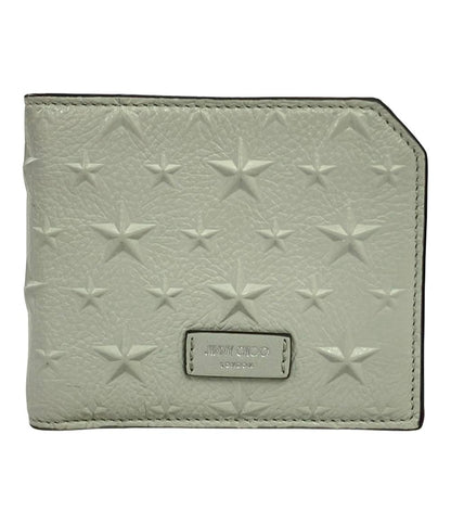 美品 Jimmy Choo 二つ折り財布 241ALBANY.EMG CHALKレザー メンズ ジミーチュウ