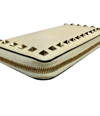 VALENTINO ラウンドファスナー長財布 スタッズ レザー レディース ヴァレンティノ