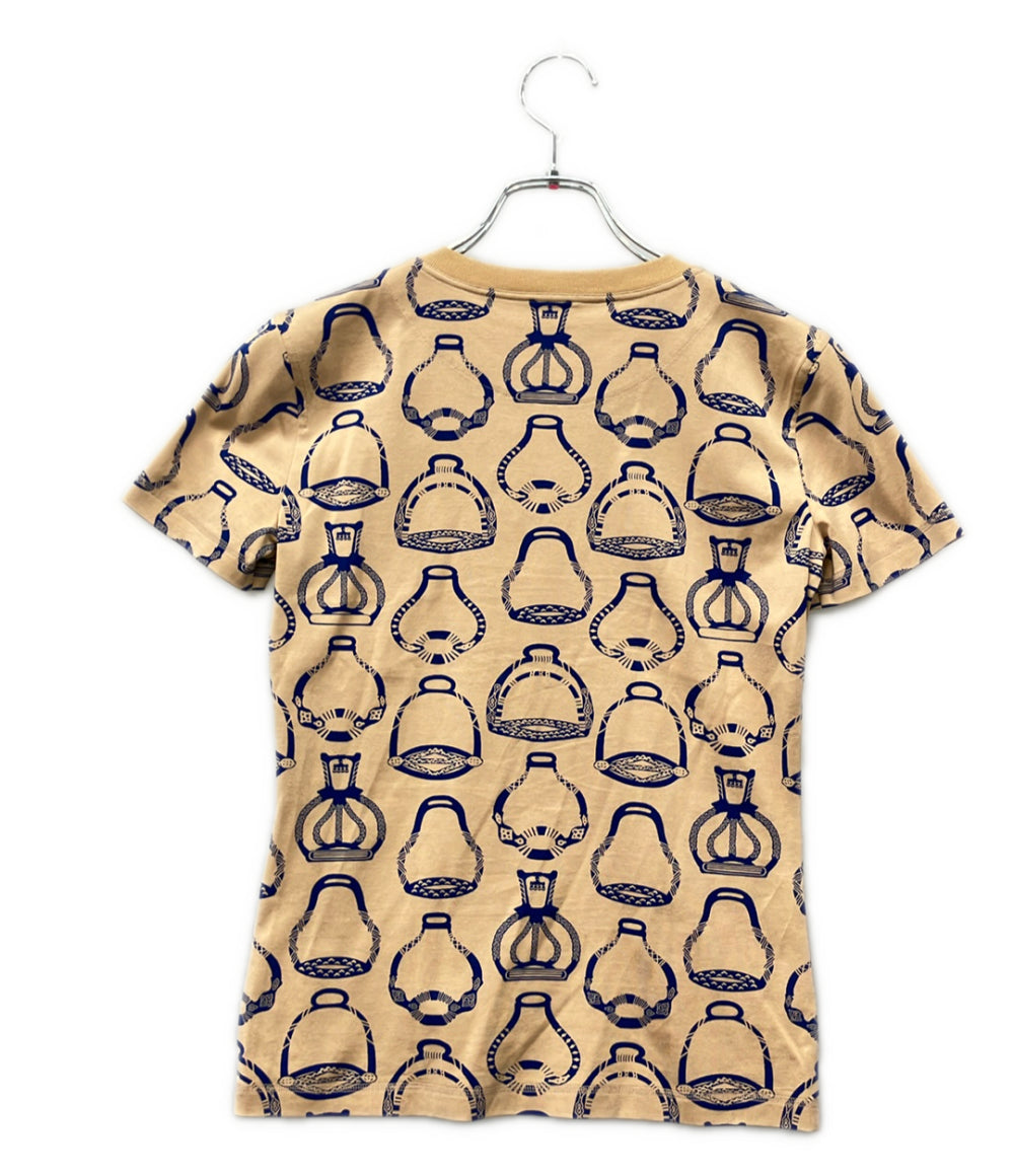 美品 HERMES ファンタジー・デトリエ 半袖 Tシャツ 3E4622DM レディース SIZE 34 エルメス