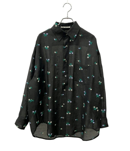 TICCA 長袖シャツ ブラック シアー 刺繍 フラワーエンブロイダリーシャツ TBDA-361 レディース SIZE F (M) ティッカ