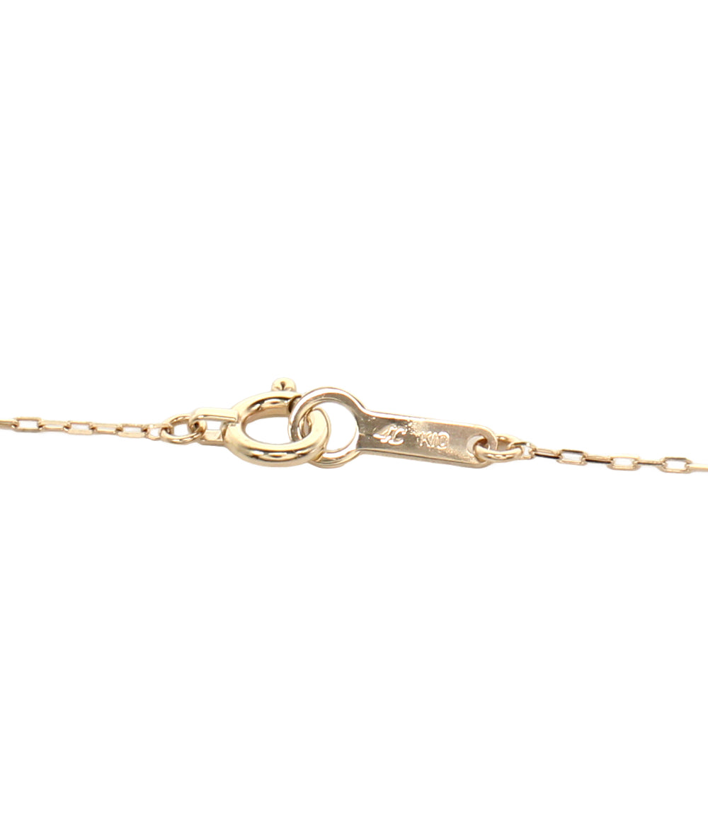 美品 4℃ ネックレス K10 アクアマリン ダイヤ レディース ヨンドシー