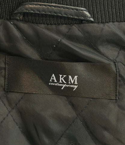 エイケイエム レザージャケット シングルライダース ラムレザー メンズ SIZE XL AKM