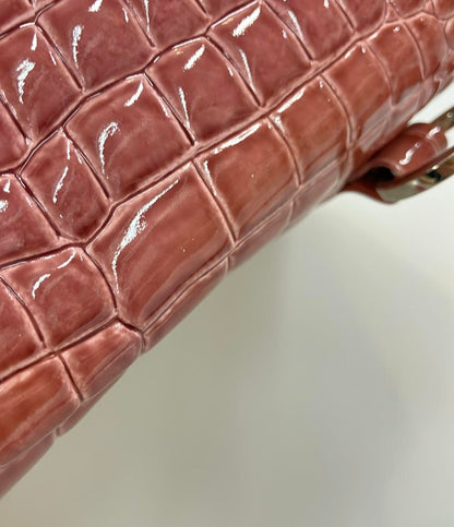 モントワ クロコ型押しミニハンドバッグ レディース MONTOWA