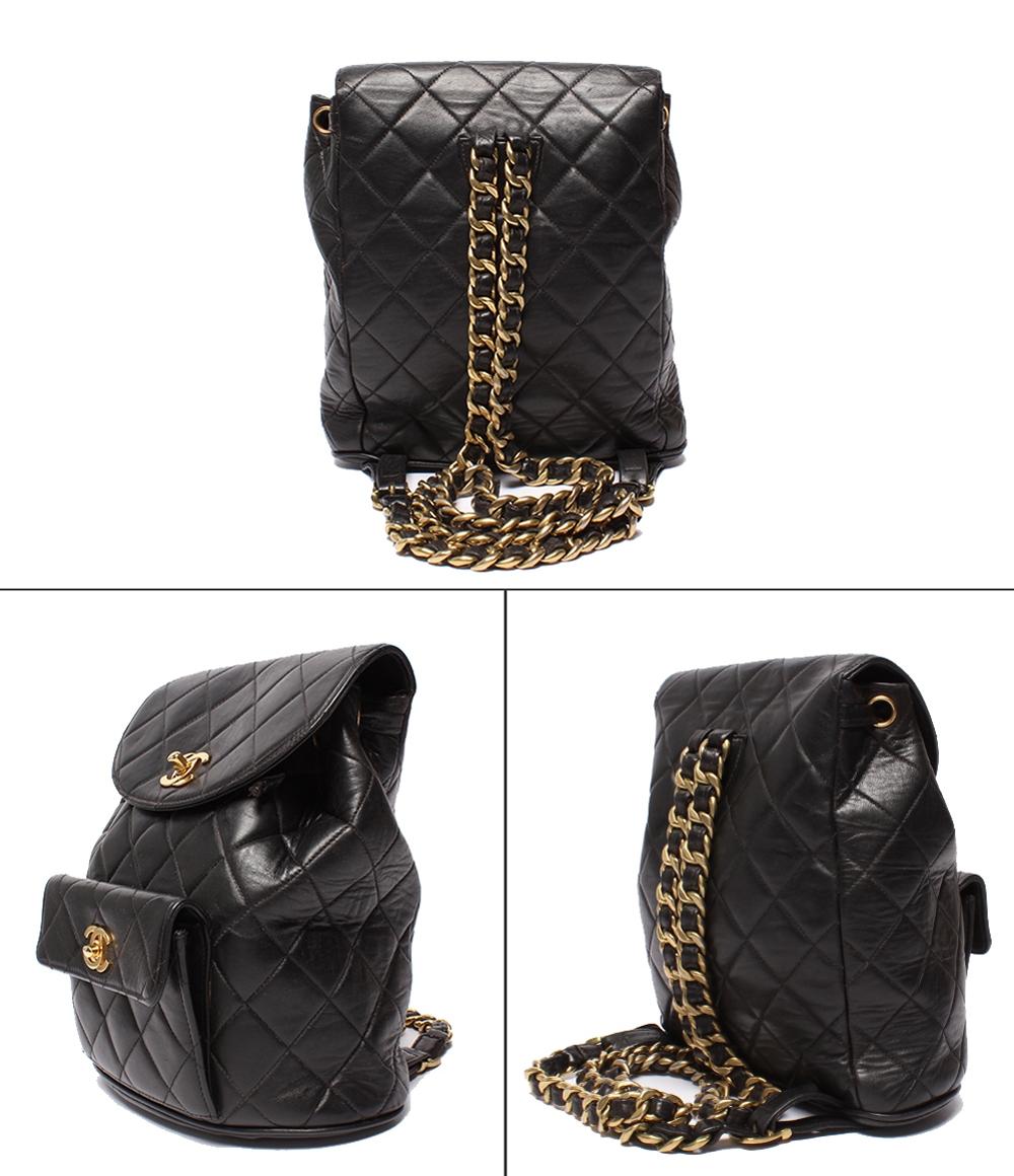 シャネル チェーンリュックサック バックパック マトラッセ ゴールド金具 ラムスキン A10177 レディース CHANEL