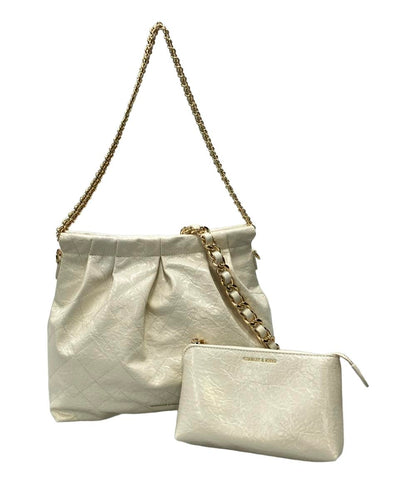 美品 チャールズアンドキース 2WAY ハンドバッグ ショルダーバッグ 斜め掛け レディース CHARLES & KEITH