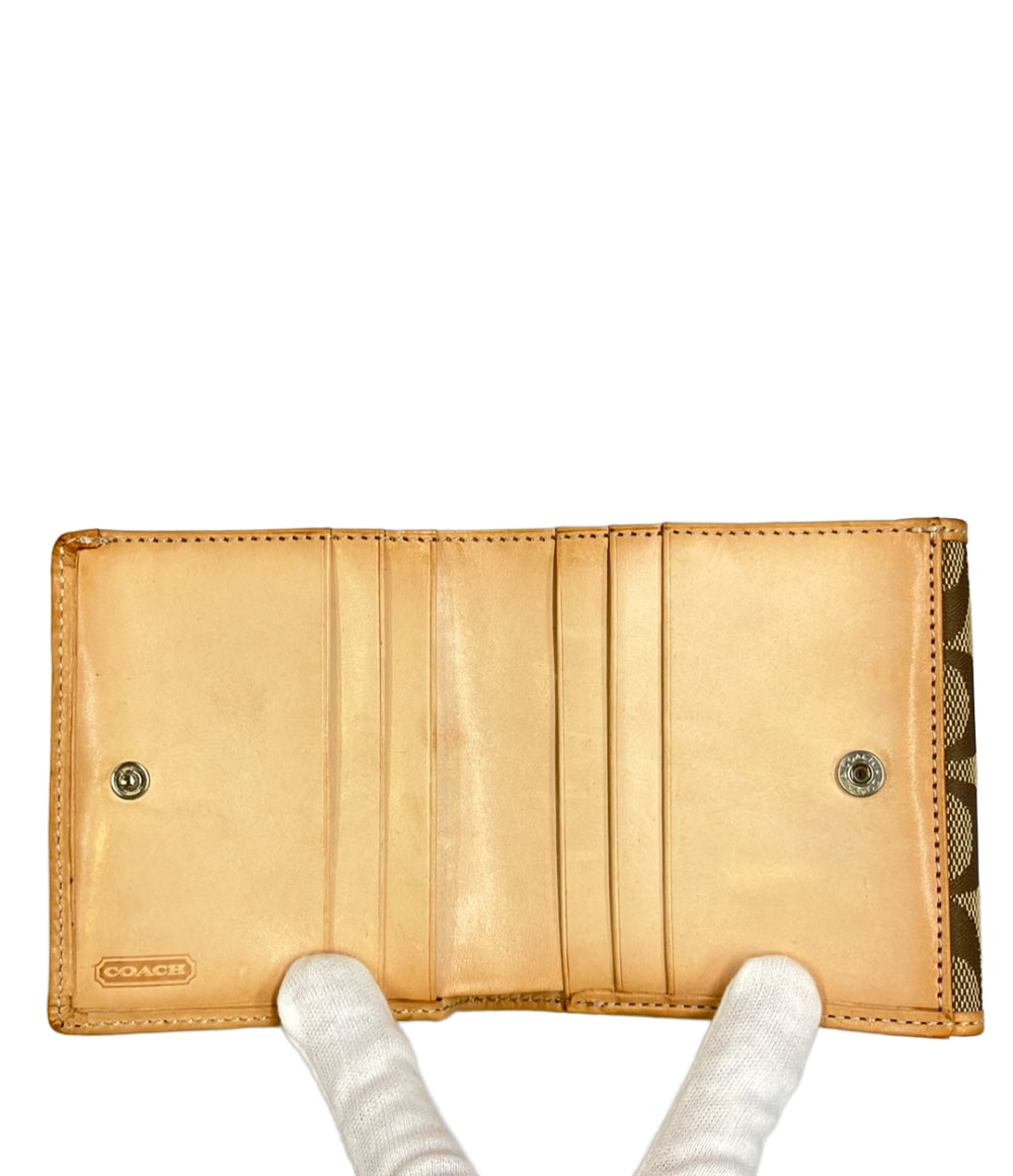 COACH 二つ折り財布 Wホック シグネチャー レディース コーチ