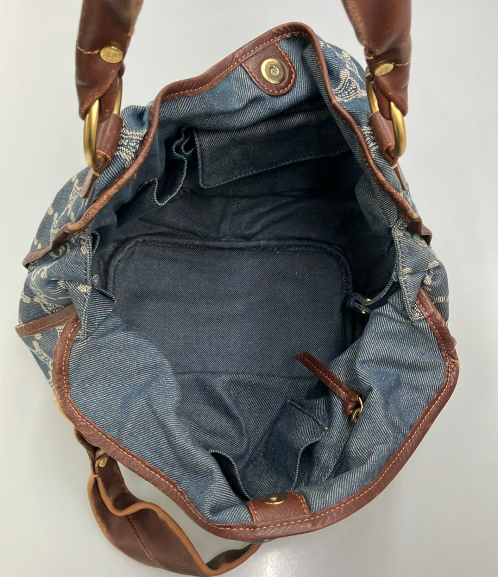 CELINE ショルダーバッグ トートバッグ 肩掛け デニム レザー レディース セリーヌ