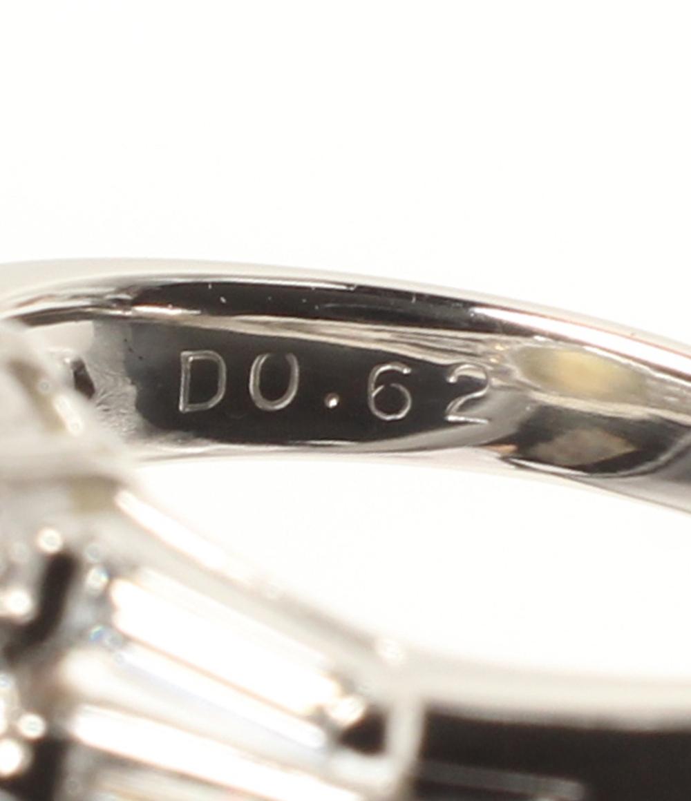 美品 リング 指輪 Pt900 クリソベリルキャッツアイ1.36ct ダイヤ0.62ct レディース SIZE 3号