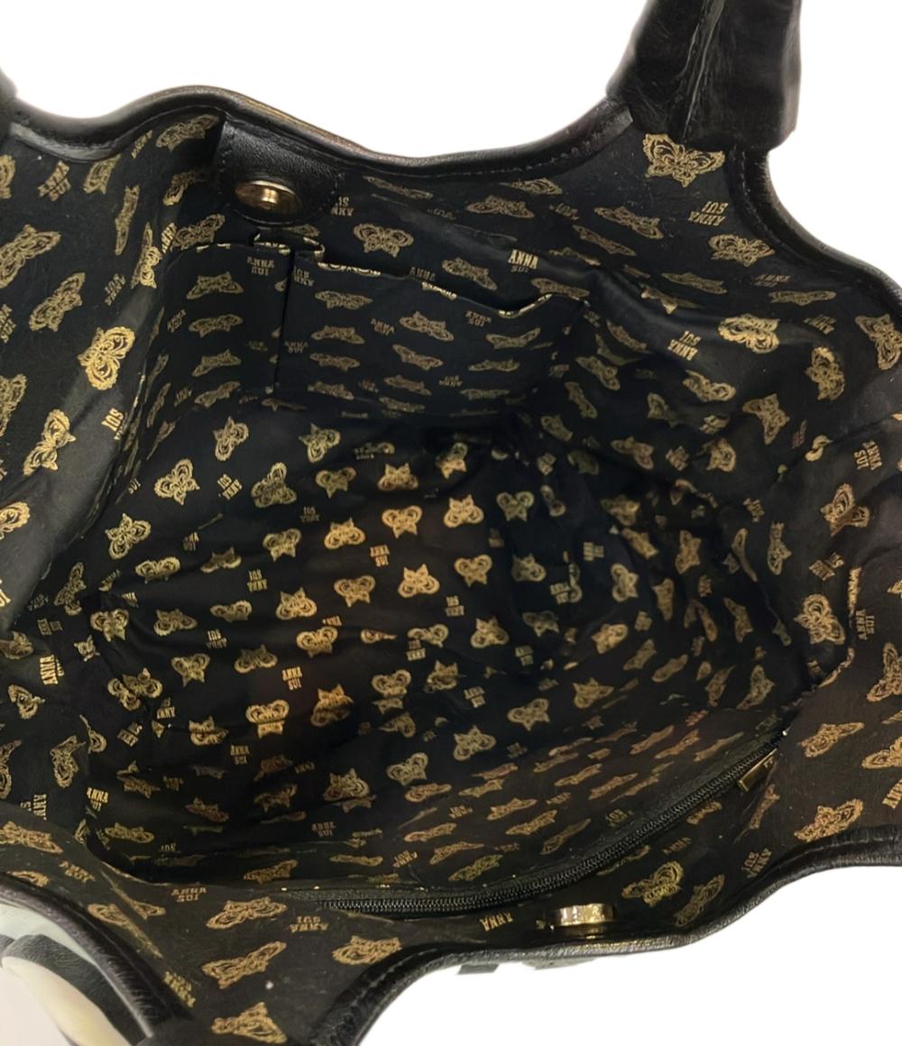 ANNA SUI トートバッグ 肩掛け ストライプ柄 バタフライ レディース アナスイ