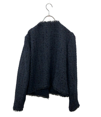 anuans ノーカラージャケット パッチポケット ツイード 1523501346 レディース SIZE F (M) アニュアンス